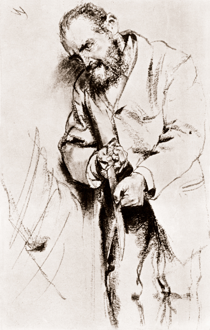  Adolpyh Von Menzel —— 手持短刀的男人